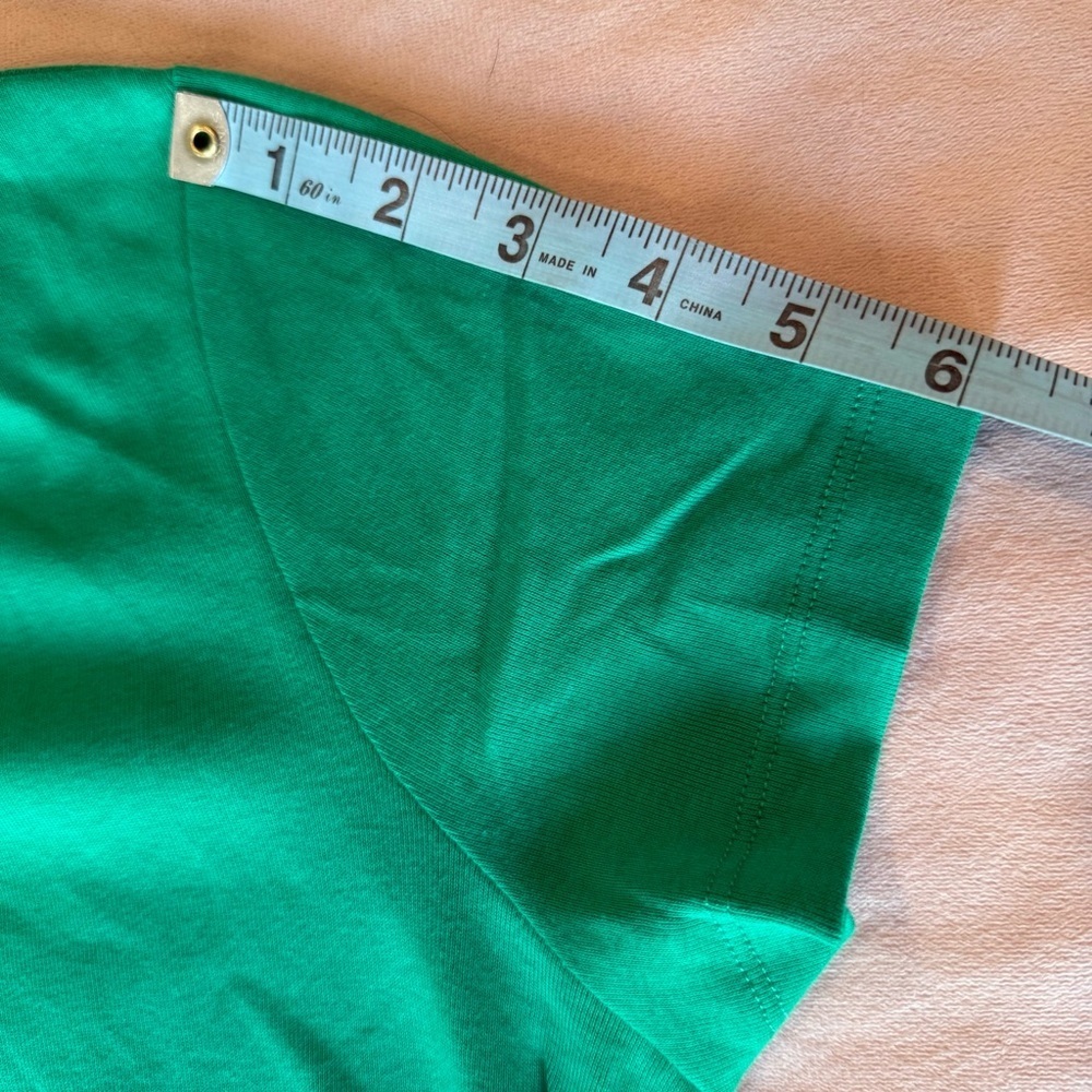 St John’s Bay Essential Tee Petite PM Green Short Sleeve NWT Cotton - Picture 8 of 9